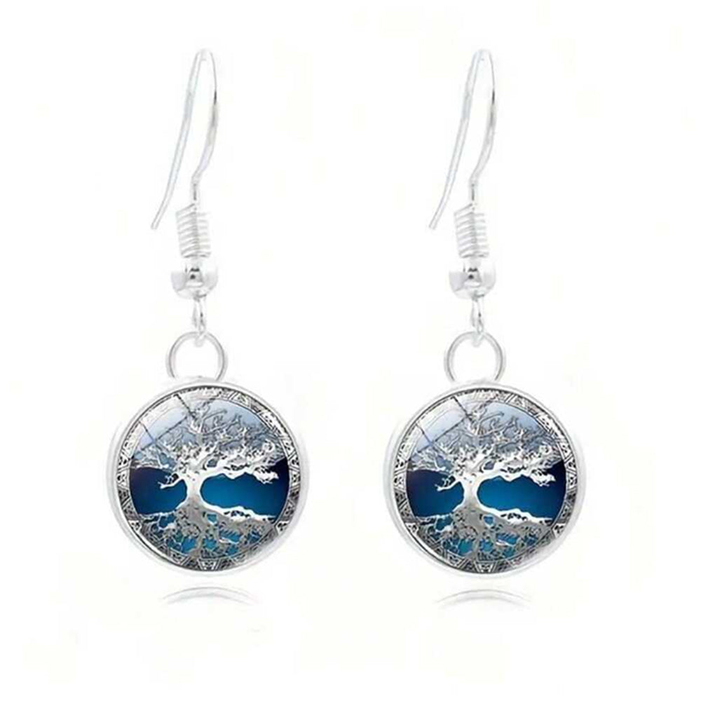 Elegant Life Tree Jewelry Set For Women In Silver