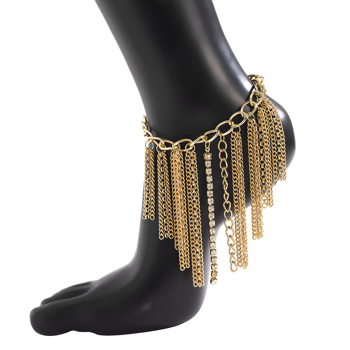 Multi-Layer Tassel Anklet Set (2pc)