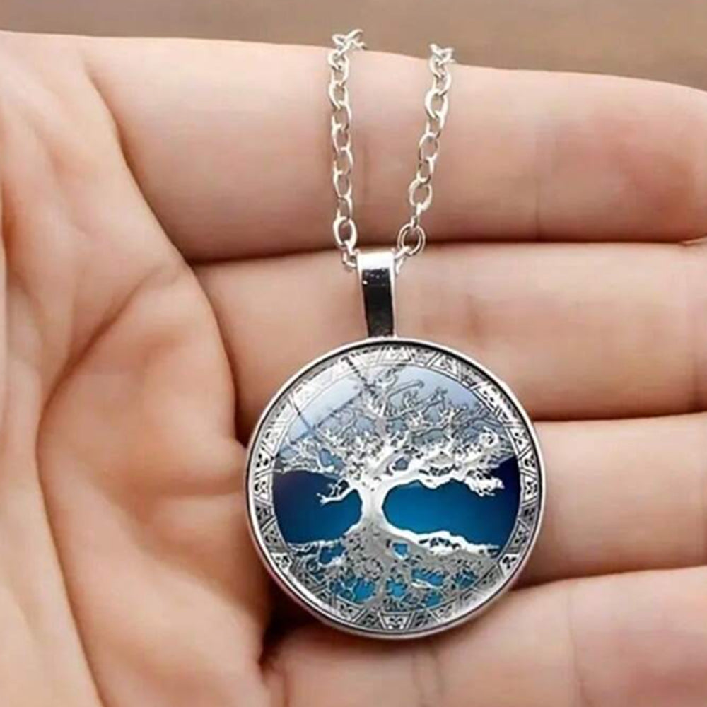 Elegant Life Tree Jewelry Set For Women In Silver