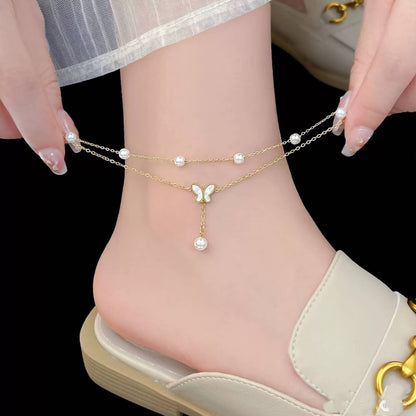 Beautiful Waterproof Butterfly Anklet