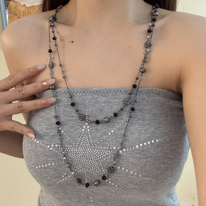 Long Necklace For Women Featuring Beading And Imitation Pearl