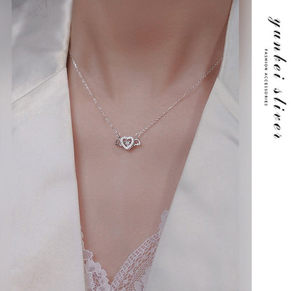 Silver Heart & Wing Necklace
