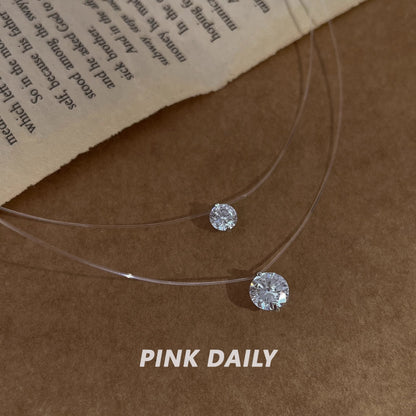 Jersey Shore Floating Solitaire Pearl Choker - Invisible Line