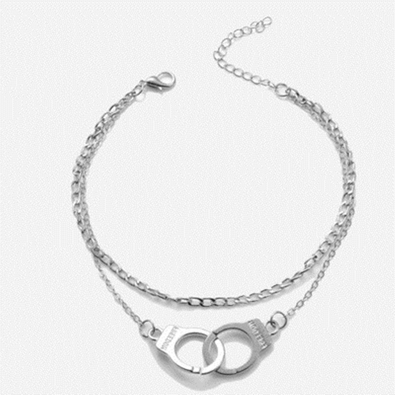 Retro Alloy Anklet Handcuffs, Perfect For Beach Wear