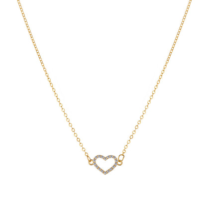 Gold Heart Pendant Necklace