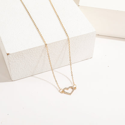 Gold Heart Pendant Necklace