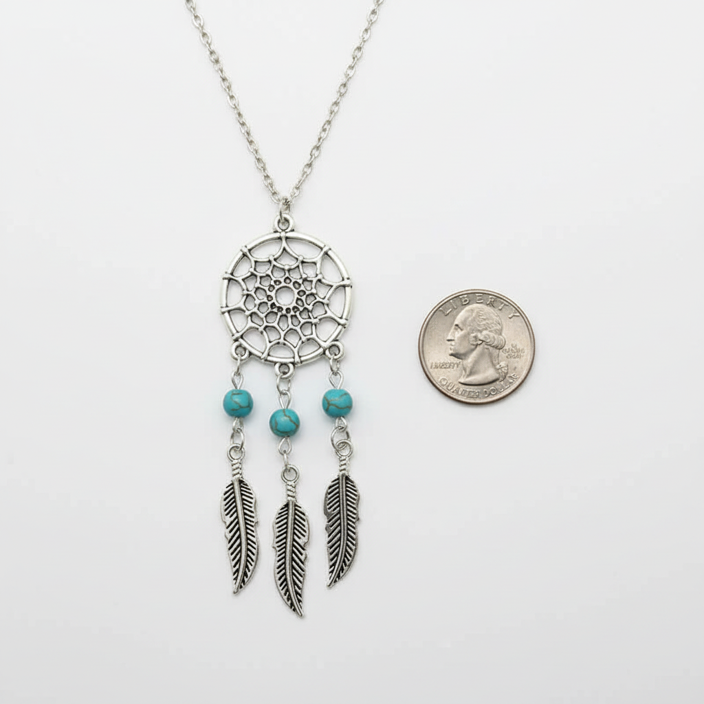 Boho Turquoise Tassel Necklace