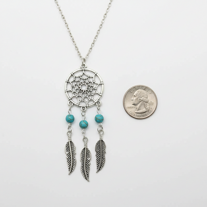 Boho Turquoise Tassel Necklace