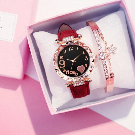 Watch photo with band changed to red