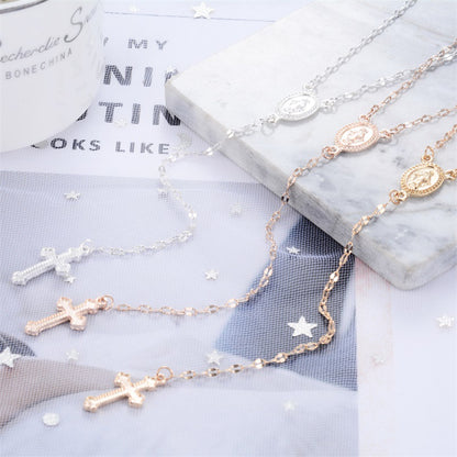 Y2K Cross Tassel Necklace