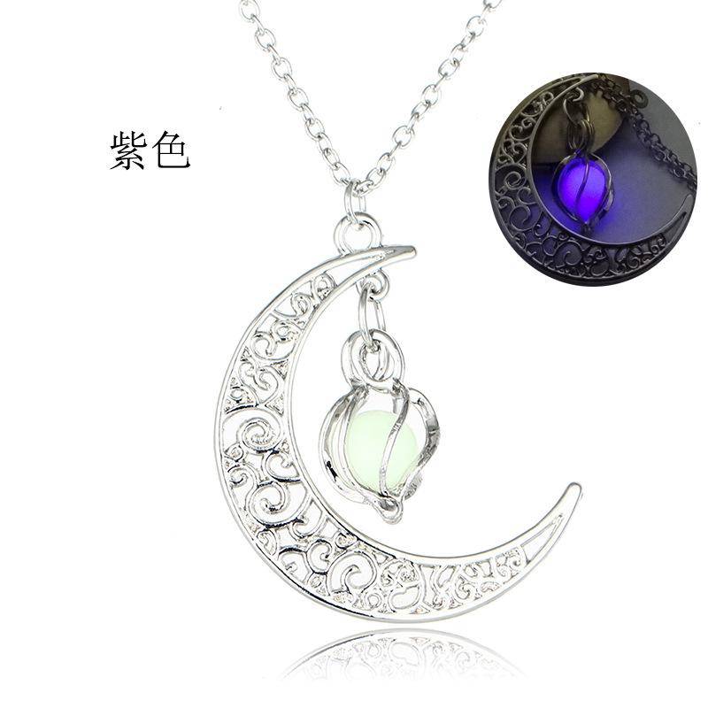 Jersey Shore Luminous Moon, Fashion  Pendant Silver Necklace - WoW! Gotta Have It!