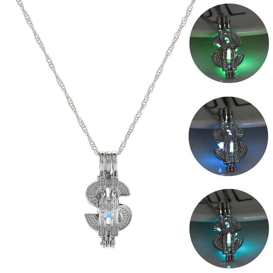 Jersey Shore Jewelry Luminous Dollar Shape Pendant Necklace - WoW! Gotta Have It!