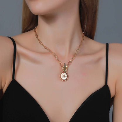 Double-Layer Star Necklace – Silver Y2K Punk Hip Hop Choker Jewelry