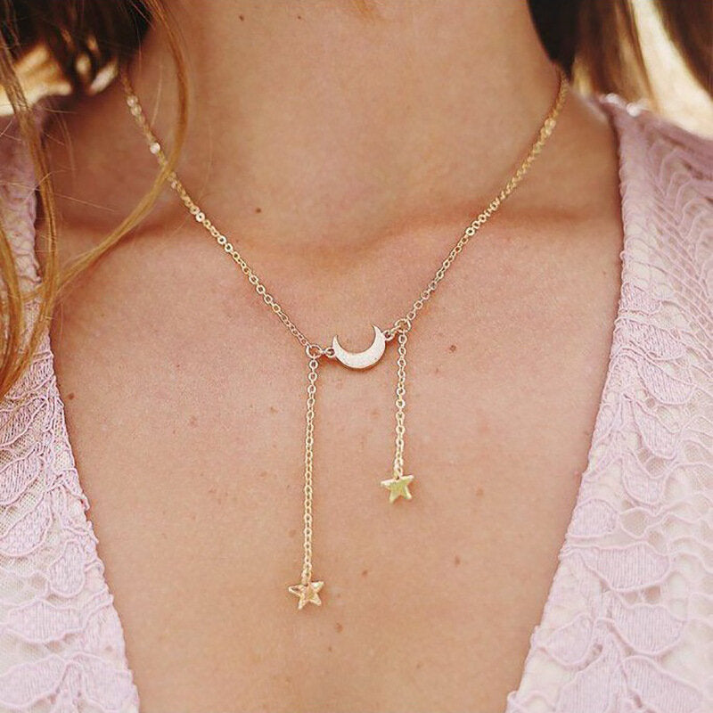 Stars and Moon Necklace (20")