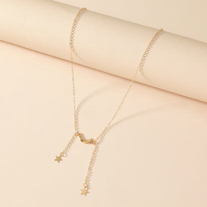 Sterling Silver Star & Moon Necklace