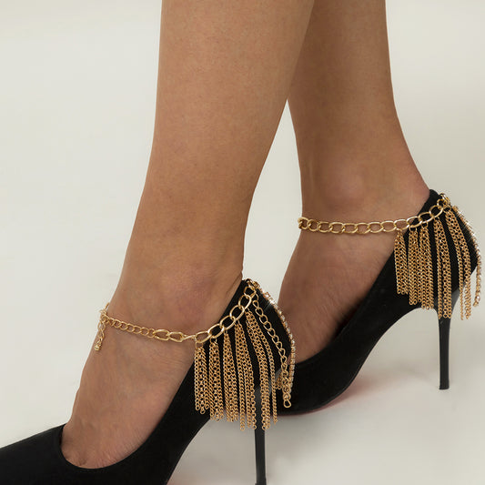 Fashion Chain Sexy Multi-layer Tassel Anklet (Set of 2)