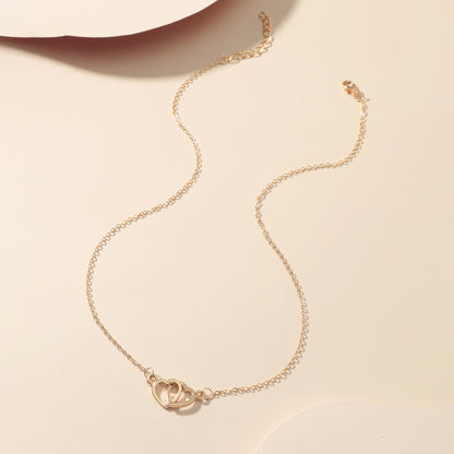 Interlocking Heart Pendant Necklace