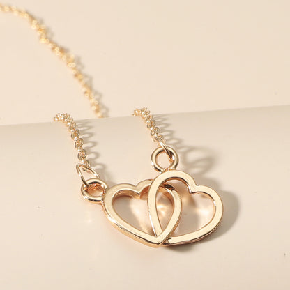 Interlocking Heart Pendant Necklace