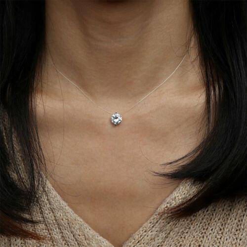 Jersey Shore Fashion Crystal Necklace Invisible Line Zircon Clavicle - WoW! Gotta Have It!