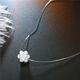 Jersey Shore faux pearl flower invisible line necklace pendant necklace  -Pearl-flower - WoW! Gotta Have It!