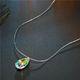 Stylish Jersey Shore geometric teardrop colored invisible zircon necklace - WoW! Gotta Have It!